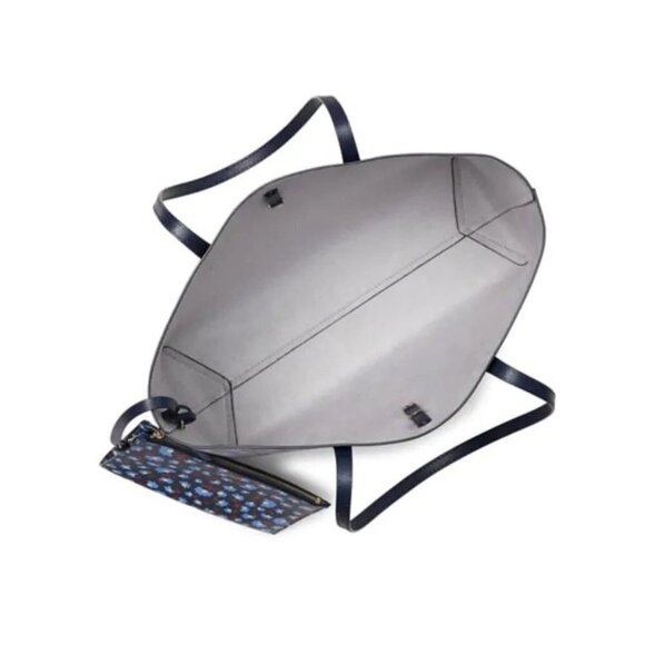 Kate Spade New York Large Molly Party Floral PVC Tote Blazer Blue NWT - Picture 3 of 3